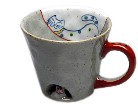 猫のマグカップ かくれんぼネコ