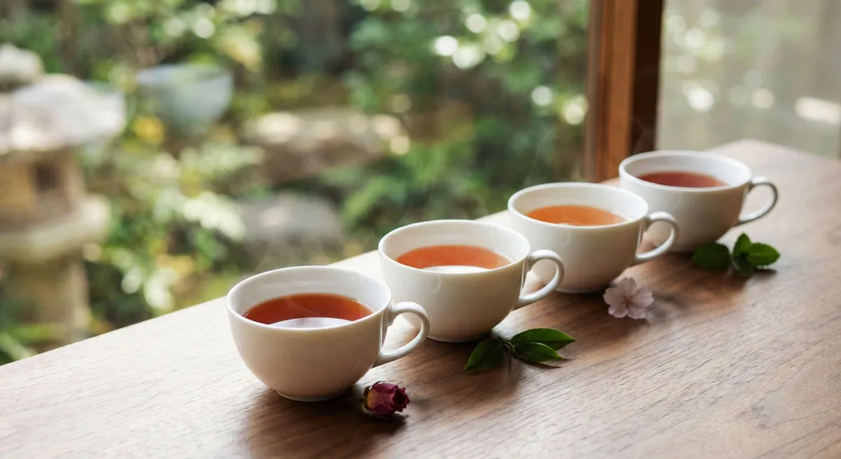 品種ごとの和紅茶の水色比較