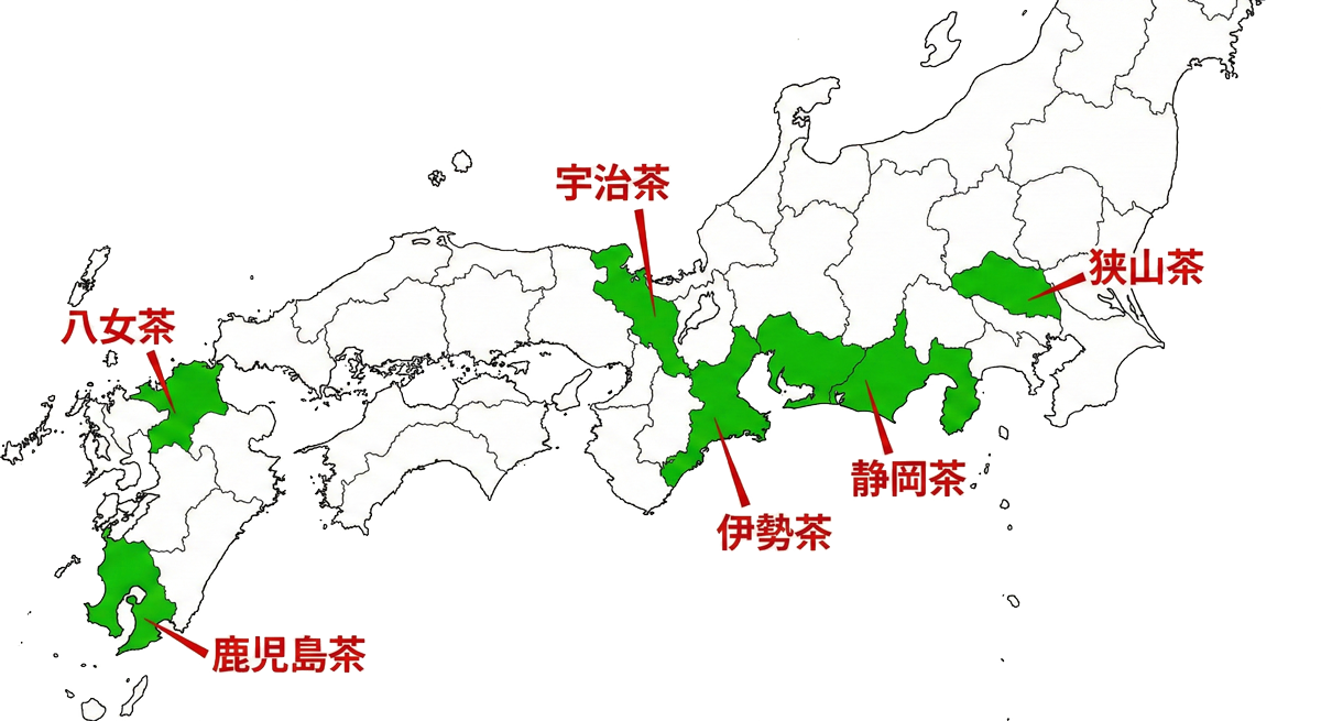 日本茶産地マップ