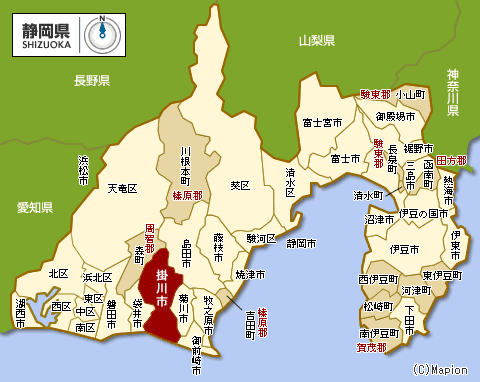 静岡の地図