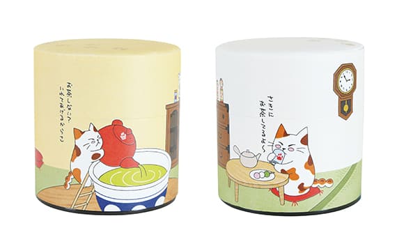 猫茶 和紙缶ギフトセット《掛川茶・川根茶》通販｜みたらしちゃん