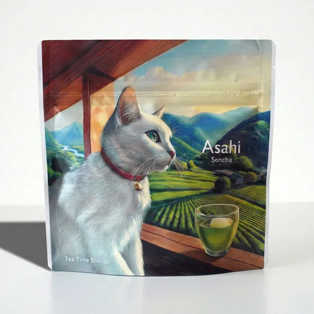 煎茶ティーバッグ ASAHI のパッケージ