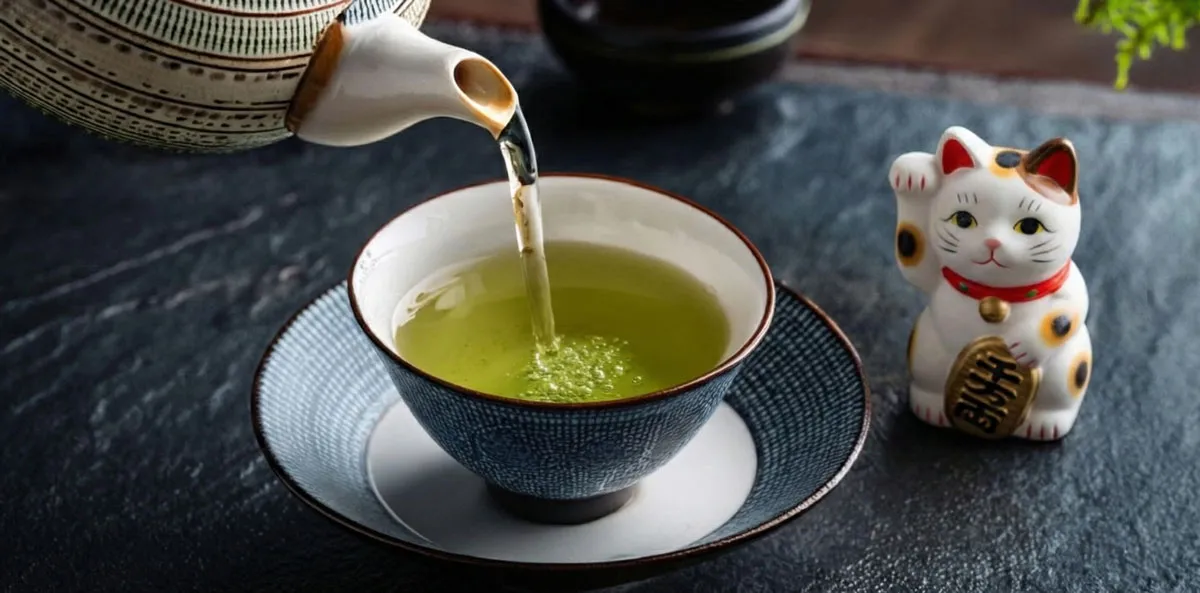 湯呑と急須と小判